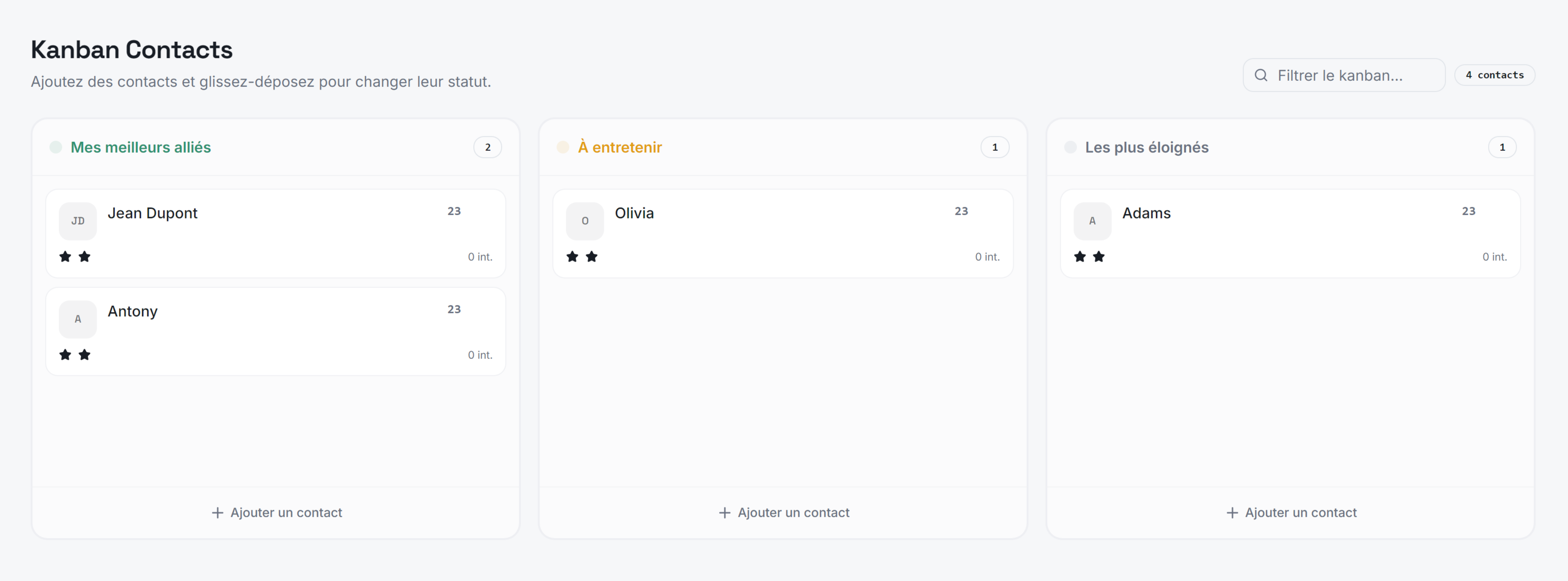 Rangement des contacts vyntoo gérer son réseau Pro